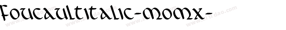 FoucaultItalic-MoMx字体转换