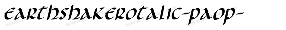EarthshakeRotalic-Pa0P字体转换