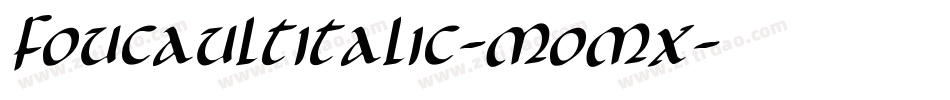 FoucaultItalic-MoMx字体转换