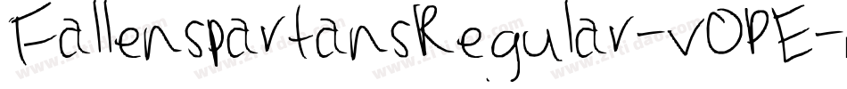 FallenspartansRegular-vOPE字体转换