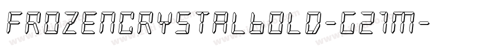 FrozenCrystalBold-G21m字体转换