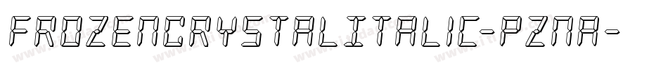 FrozenCrystalItalic-pzna字体转换