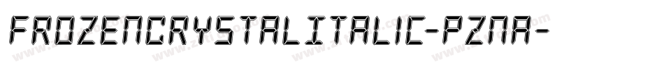 FrozenCrystalItalic-pzna字体转换