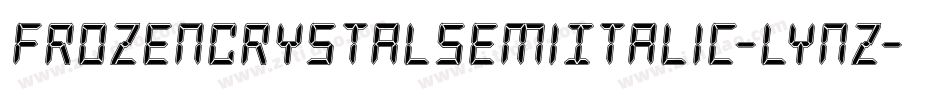FrozenCrystalSemiItalic-lynZ字体转换