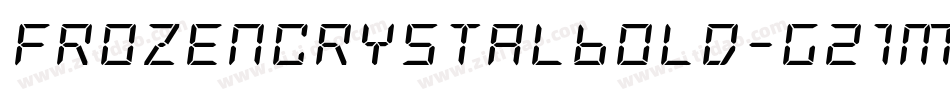 FrozenCrystalBold-G21m字体转换
