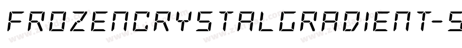 FrozenCrystalGradient-5ZEL字体转换 FrozenCrystalGradient-5ZEL字体转换