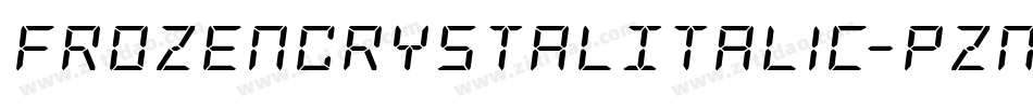 FrozenCrystalItalic-pzna字体转换