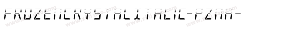 FrozenCrystalItalic-pzna字体转换