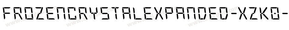 FrozenCrystalExpanded-xzK0字体转换 FrozenCrystalExpanded-xzK0字体转换