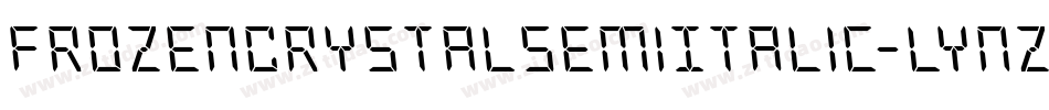 FrozenCrystalSemiItalic-lynZ字体转换
