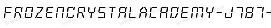 FrozenCrystalAcademy-J787字体转换