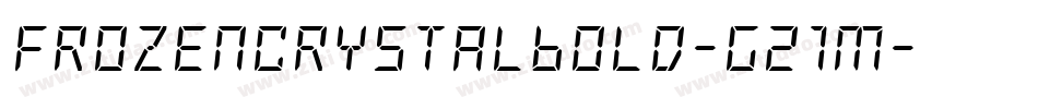 FrozenCrystalBold-G21m字体转换