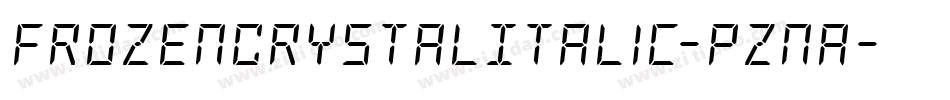 FrozenCrystalItalic-pzna字体转换