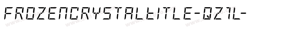 FrozenCrystalTitle-qz1l字体转换 FrozenCrystalTitle-qz1l字体转换