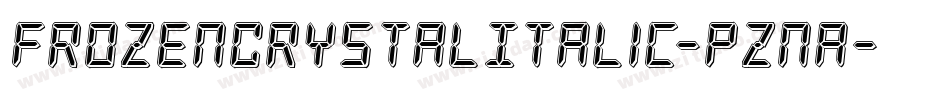 FrozenCrystalItalic-pzna字体转换