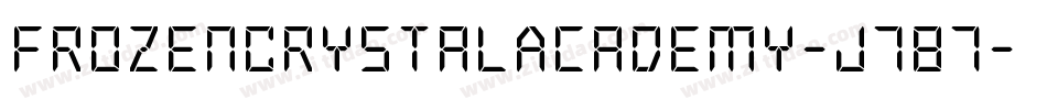 FrozenCrystalAcademy-J787字体转换