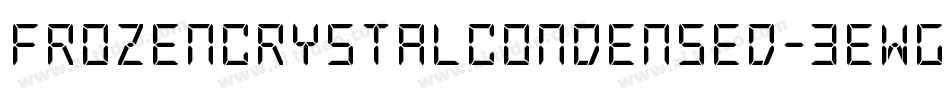 FrozenCrystalCondensed-3EWG字体转换 FrozenCrystalCondensed-3EWG字体转换