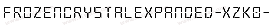 FrozenCrystalExpanded-xzK0字体转换 FrozenCrystalExpanded-xzK0字体转换