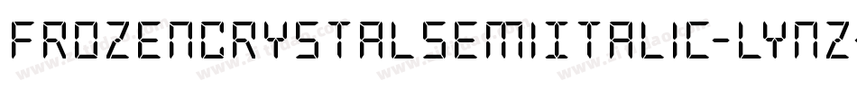 FrozenCrystalSemiItalic-lynZ字体转换