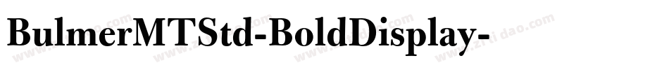 BulmerMTStd-BoldDisplay字体转换
