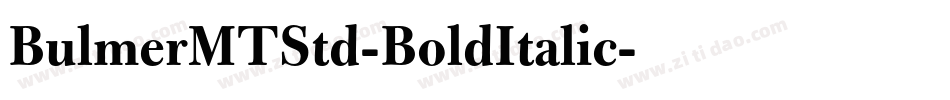 BulmerMTStd-BoldItalic字体转换