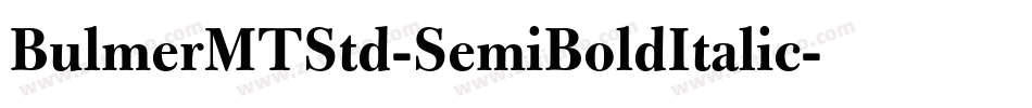 BulmerMTStd-SemiBoldItalic字体转换