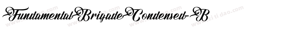 FundamentalBrigadeCondensed-B7gn字体转换