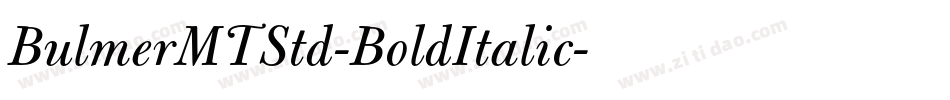 BulmerMTStd-BoldItalic字体转换