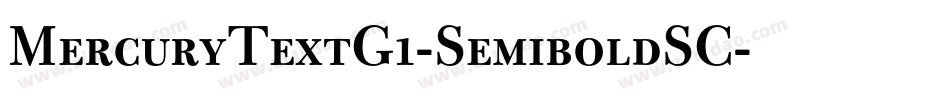 MercuryTextG1-SemiboldSC字体转换