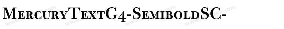 MercuryTextG4-SemiboldSC字体转换
