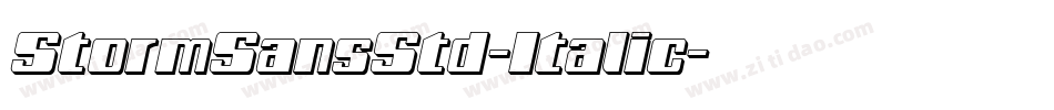 StormSansStd-Italic字体转换