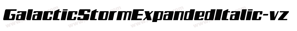 GalacticStormExpandedItalic-vzWD字体转换