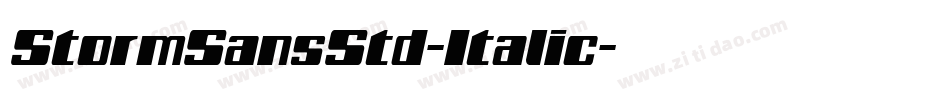 StormSansStd-Italic字体转换
