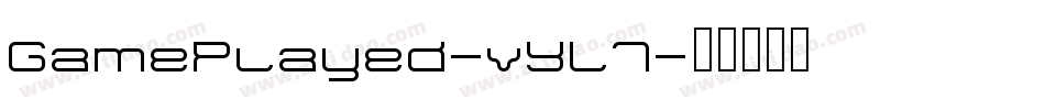 GamePlayed-vYL7字体转换