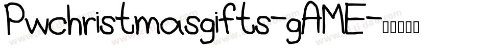 Pwchristmasgifts-gAME字体转换