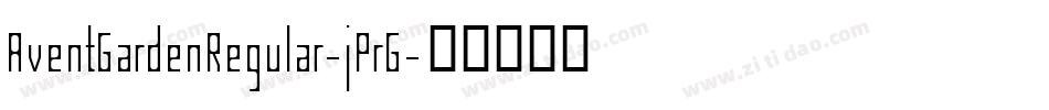 AventGardenRegular-jPrG字体转换