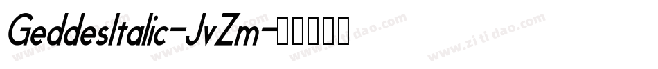 GeddesItalic-JvZm字体转换