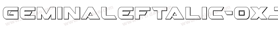 GeminaLeftalic-0XJR字体转换