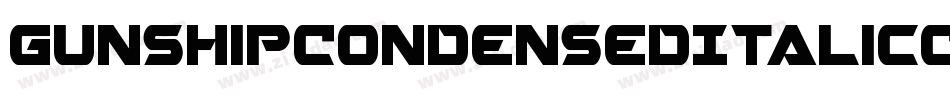 GunshipCondensedItalicCondensedItalic-YZX2字体转换