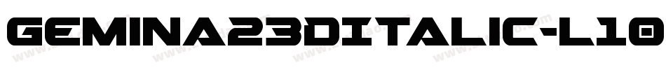 Gemina23DItalic-l105字体转换