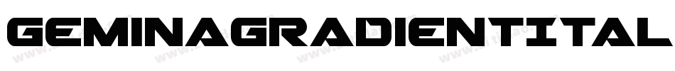 GeminaGradientItalic-7azR字体转换