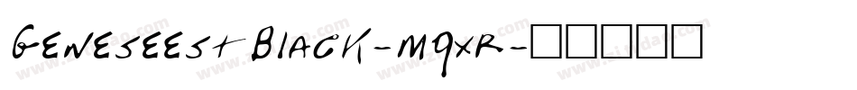 GeneseestBlack-M9xr字体转换