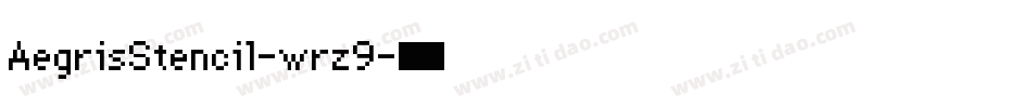 AegrisStencil-wrz9字体转换
