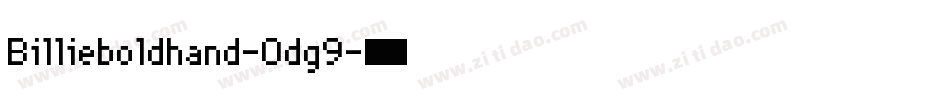 Billieboldhand-0dg9字体转换