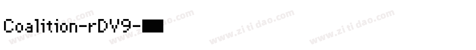 Coalition-rDV9字体转换