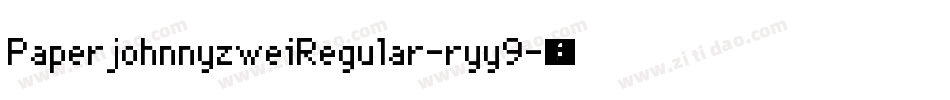 PaperjohnnyzweiRegular-ryy9字体转换