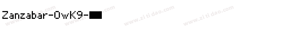 Zanzabar-0wK9字体转换