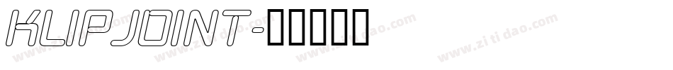 KlipJoint字体转换