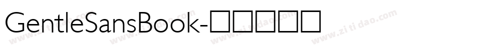 GentleSansBook字体转换