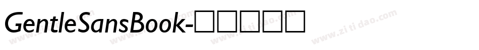 GentleSansBook字体转换